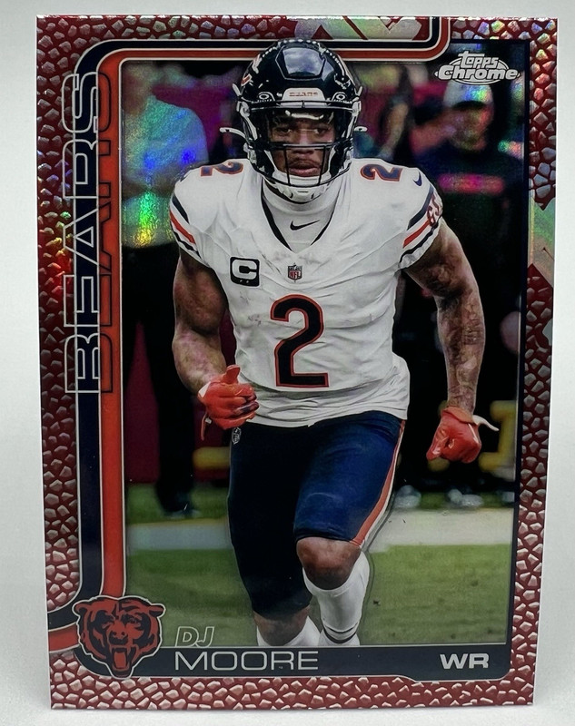 2026 Topps Chrome D.J. Moore Football Leather Refractor#48