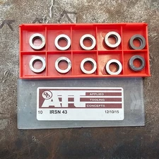 Qty 10 ATT Applied Tooling Concepts IRSN 43 IRSN43 Carbide Seat Shim Inserts