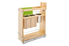 Rev-A-Shelf Base Cabinet Pullout w/Knife Block & Utensil Bins