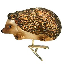 Old World Christmas Clip On Hedgehog Glass Ornament Free Box 12263 New