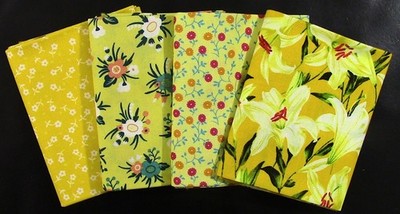 4 Fat Quarters - Garden Bright - Quilting, Sewing - 100% Cotton Fabric - 5644