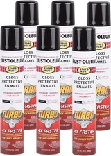 334128-6PK Stops Rust Turbo Spray Paint 24 Oz Gloss Black 6 Pack
