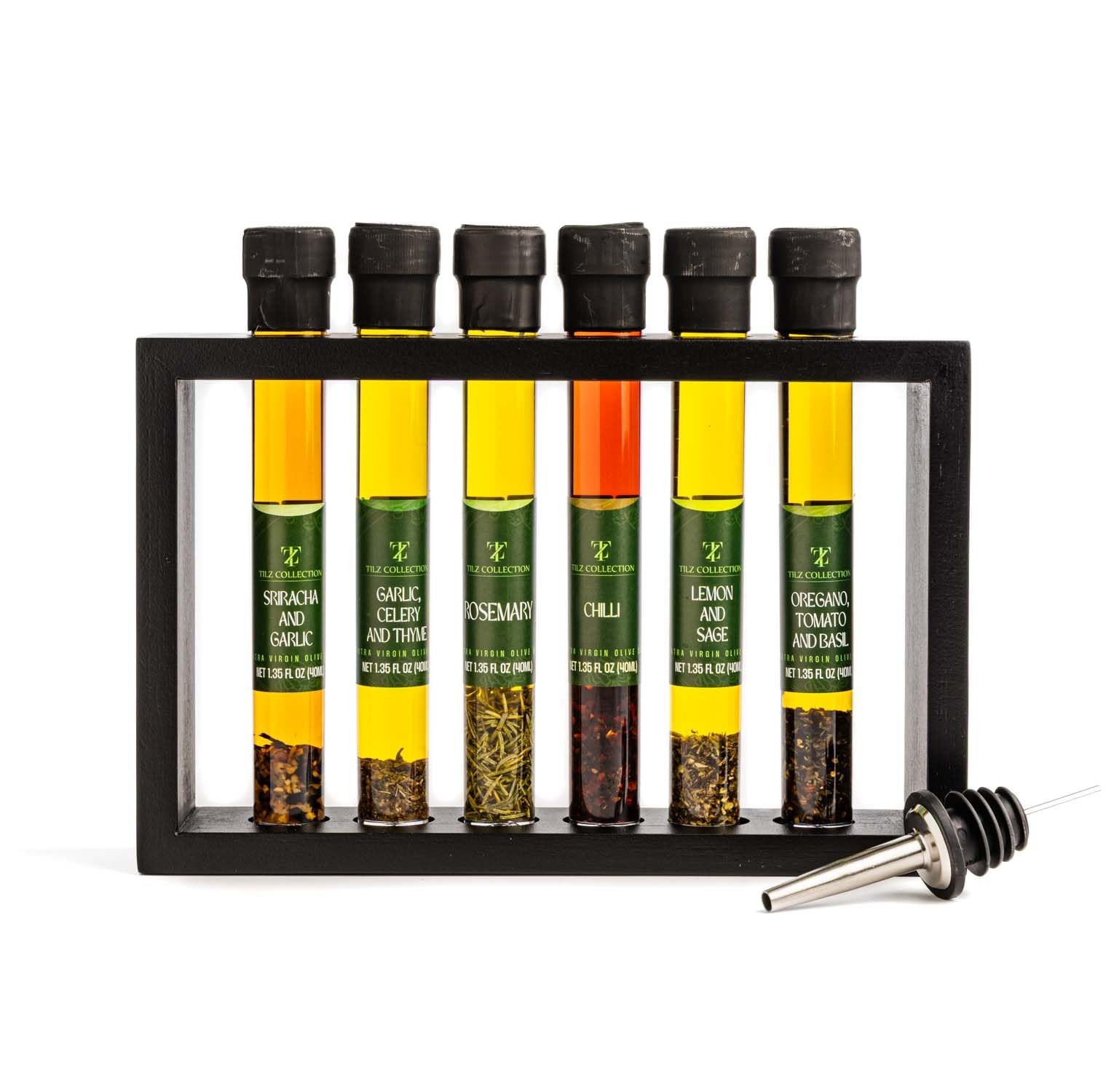 Infused Olive Oil Gift Set - 6x40ml ExtRa Virgin Oil, Cooking