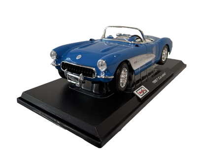 1957 Chevrolet Corvette 1:18 Maisto Die-Cast Model Car Maroon/Blue