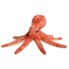Spiney Small Orange/Red Octopus Plush Stuffed Animal Toy12"
