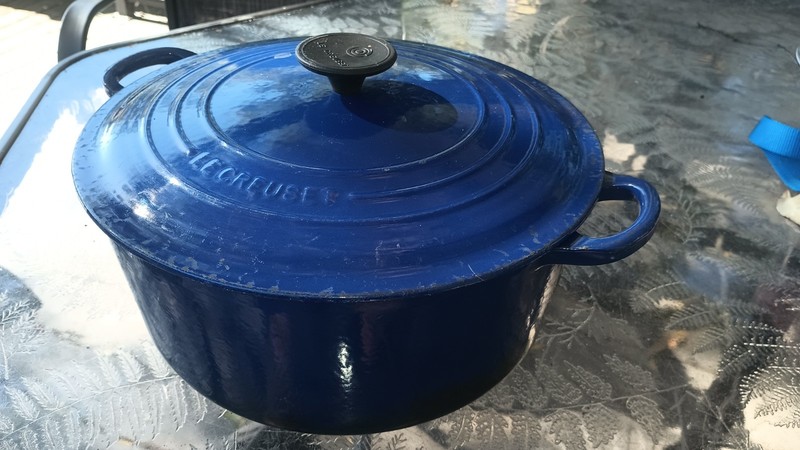 Le Creuset #28 Dutch Oven French 7.25 Qt. Royal Blue Round Enameled Cast Iron