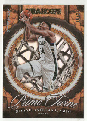 GIANNIS ANTETOKOUNMPO 2020-21 NBA HOOPS PRIME TWINE #4 ARTIST PROOF #/25