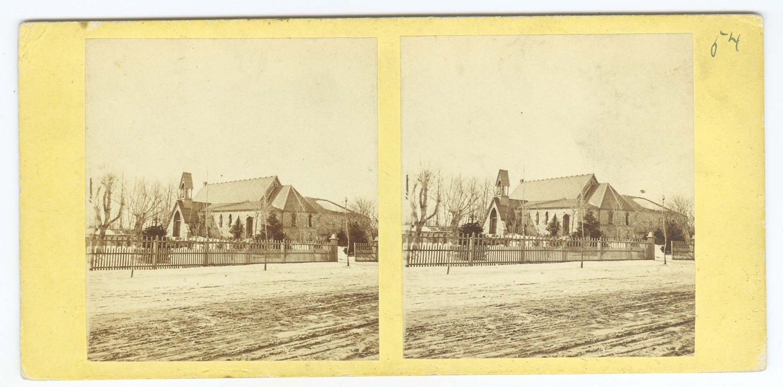 G2146~ PENNSYLVANIA – Unknown Church 1860s Stereoview – Entrekin, Manayunk