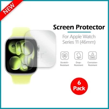 6-Pack LCD Ultra Clear Screen Protector for Apple Watch iWatch Series 11 (46mm)