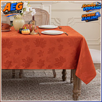 Tischdecke Abwaschbar Wasserabweisend Rechteckig 140X240 Cm Rostorange