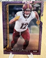 Topps Chrome Luke McCaffrey Purple Leather /75  #298  2025 Commanders SP
