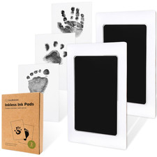 2-Pack Inkless Baby Hand and Footprint Kit - Mess Free Ink Pad for Newborn Keeps
