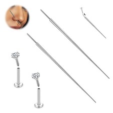 G23 Titanium Threadless Piercing Taper, 14G 16G 18G Piercing Taper Insertion ...