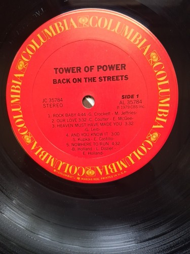 Vinyl Record LP Tower of Power Back on the Streets VG - Picture 7 of 9