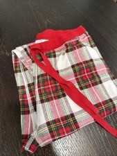 NWT Hannah Andersson Women's Small Family Holiday Plaid Long John Pajama Pants