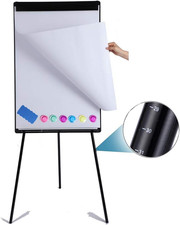 Magnetic Whiteboard Easel Dry Erase Board with Tripod Stand, 36"X24", Black