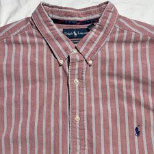 Ralph Lauren Classic Fit Oxford Striped Pony LS Button Down Shirt 4XB