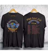 Vintage 1984 Van Halen Tour Of The World For Men Women Unisex T-Shirt All Size