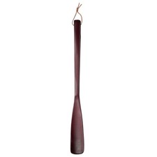 Wooden Shoe Horn 15.7" Straight Handle Shoe Helper Wood Shoehorns, Red Wood