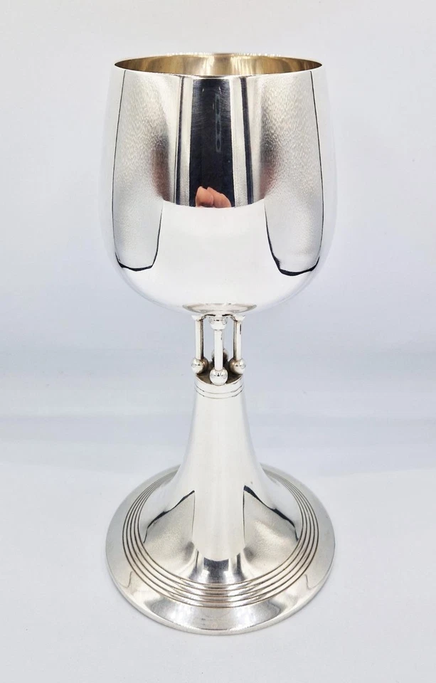 FINA COPA/CÁLIZ MODERNISTA PLATEADA WMF c1900 Foto 2 de 4