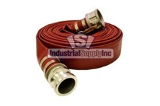 Water Discharge Hose  1-1/2" x 25 FT  Red  With Camlock Fittings  Import