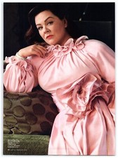 Melissa McCarthy Pinup Marc Jacobs Pink Ruffles Dress magazine CLIPPING photo