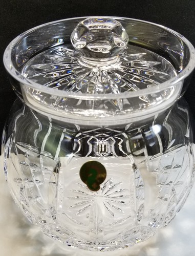 Waterford Crystal Lismore Round Biscuit Barrel Cookie Jar Brand Boxed w/ #129582 - Picture 3 of 3