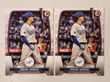 2023 Bowman Miguel Vargas RC Rookie Dodgers Lot Of 2