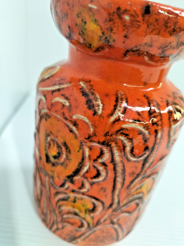 Stunning German Pottery Mid Century Bay Keramik Vase Bright Retro Lava - AF - Picture 6 of 9