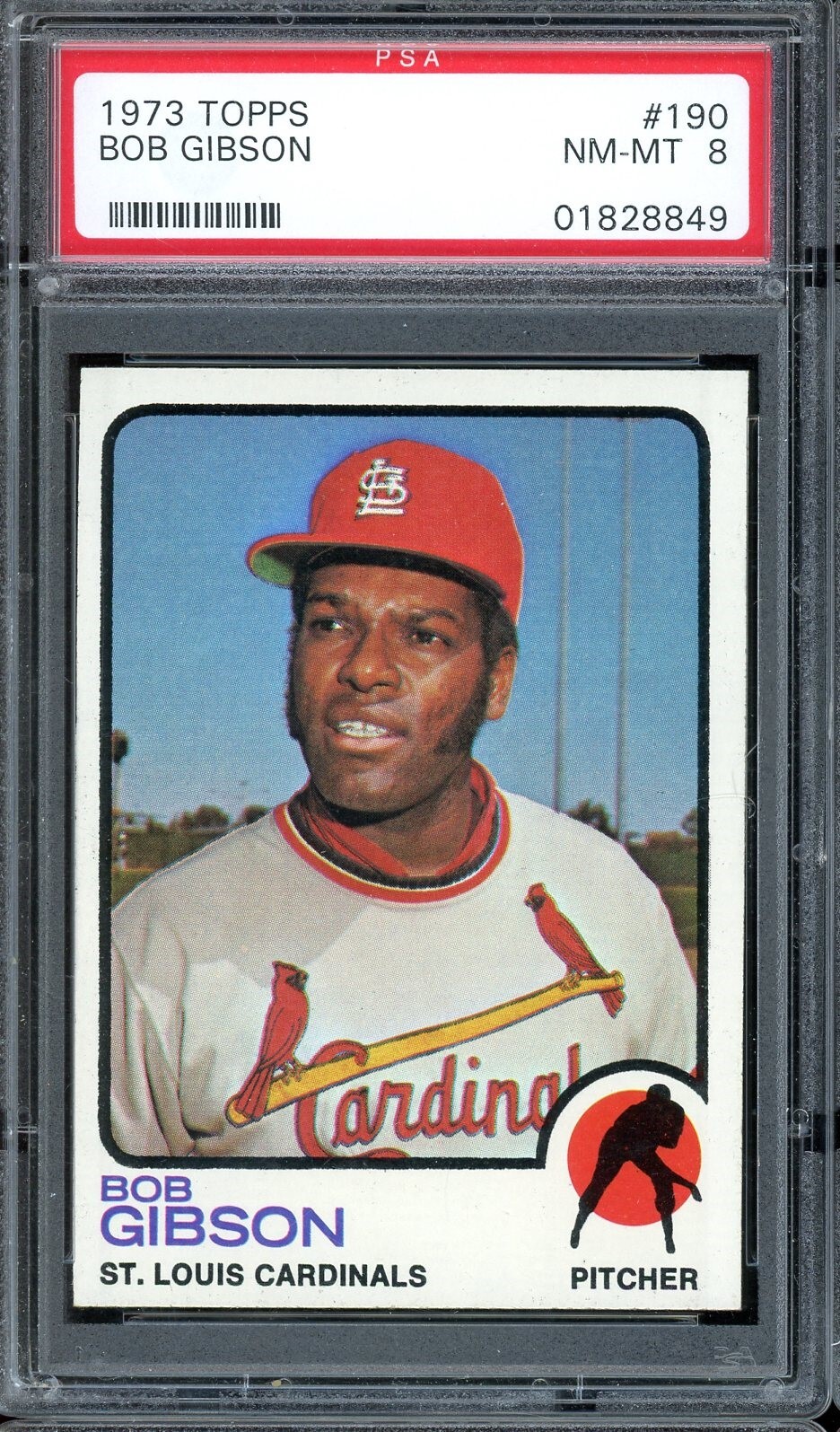 1973 Topps Baseball #190 Bob Gibson PSA 8