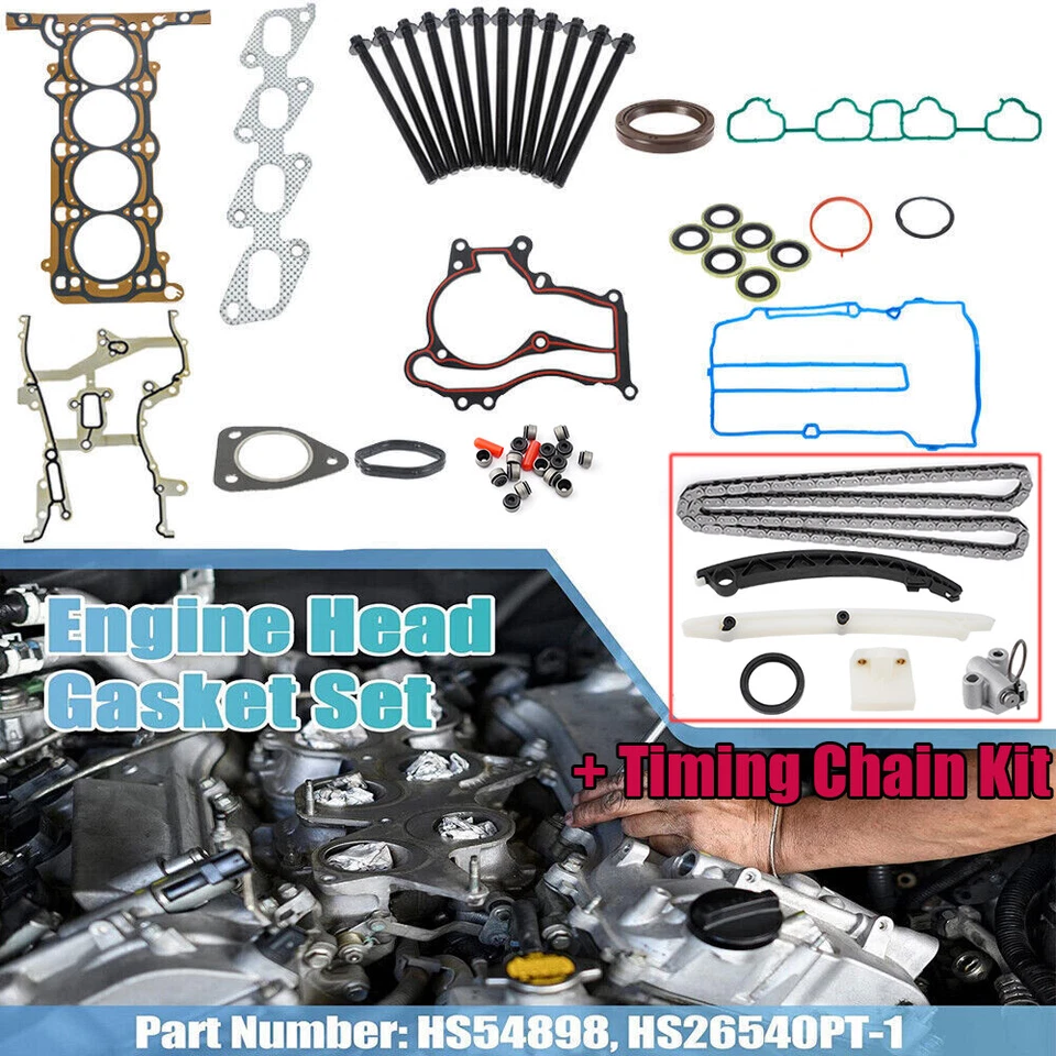 Juego de pernos de junta de culata y kit de cadena de distribución para Chevrolet Trax 2013-2016 1,4 L Turbo Foto 3 de 4