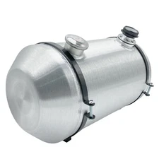 12x22'' 10 5/8 Gallon 1/4 NPT Spun Aluminum End Fill Gas Tank Fuel Tank W/Gauge