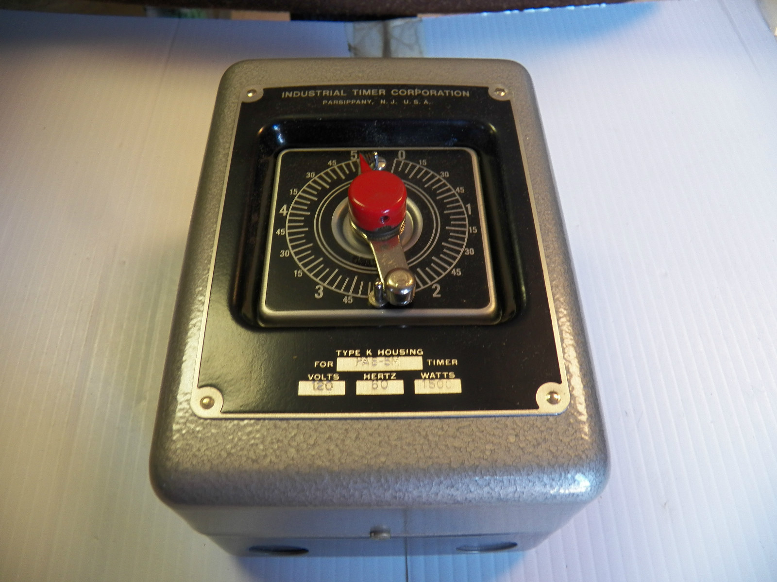 NEW INDUSTRIAL TIMER CORPORATION TIMER CONTROL PAB5M PAB5M 120V 60HZ