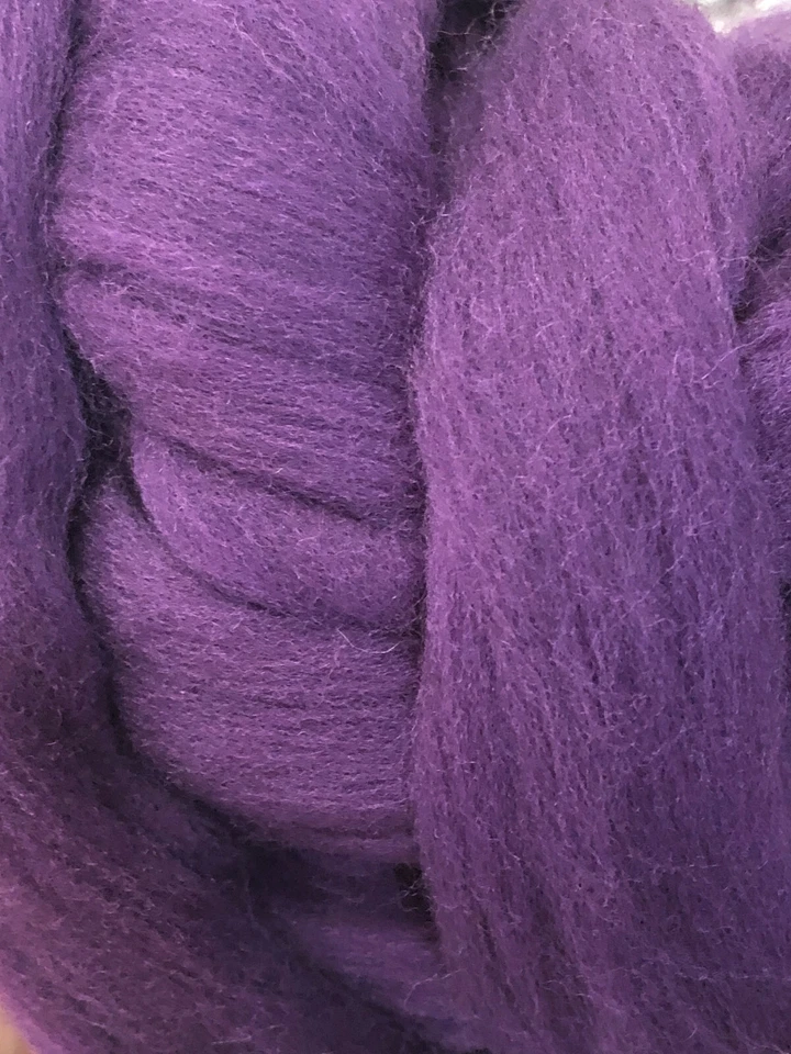 Purple Wool Roving, Spin and Felting Wool, Spin into Yarn, Needle Felt, Shep's - Image 2 of 4