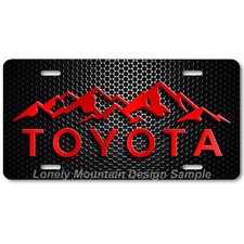 Toyota Mountains Novelty Car License Platetag - Redmesh Image On Flat Aluminum Toyota Mountains Novelty Car License Platetag - Redmesh Image On Flat Aluminum