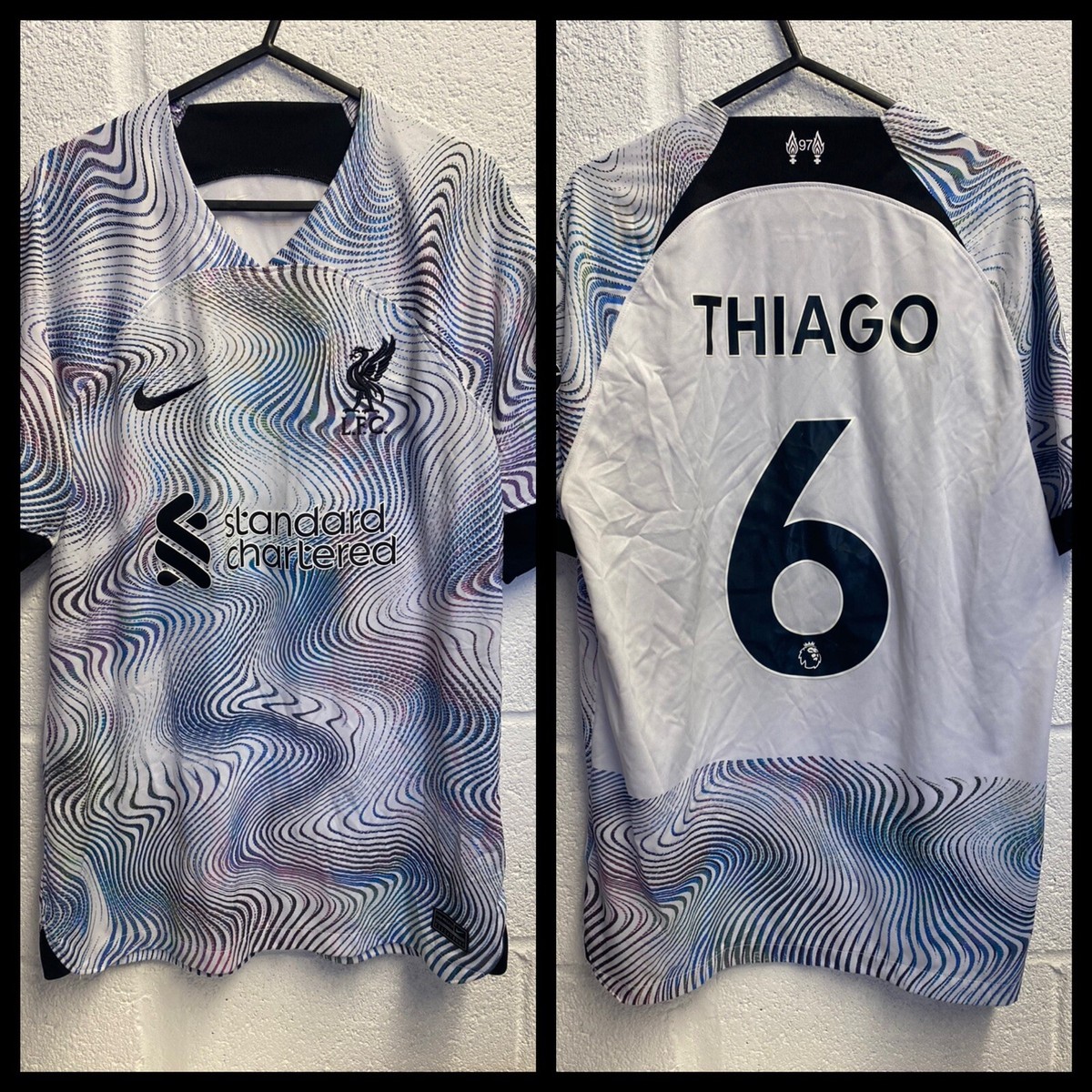 Match Worn Thiago Shirt Liverpool Genuine 22/23 Liverpool Away
