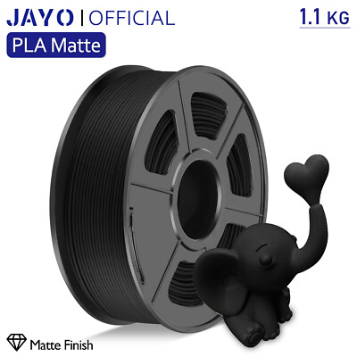 JAYO 1.1KG Black PLA Matte 1.75mm Filament 3D Printer Non-glossy Frosted Texture