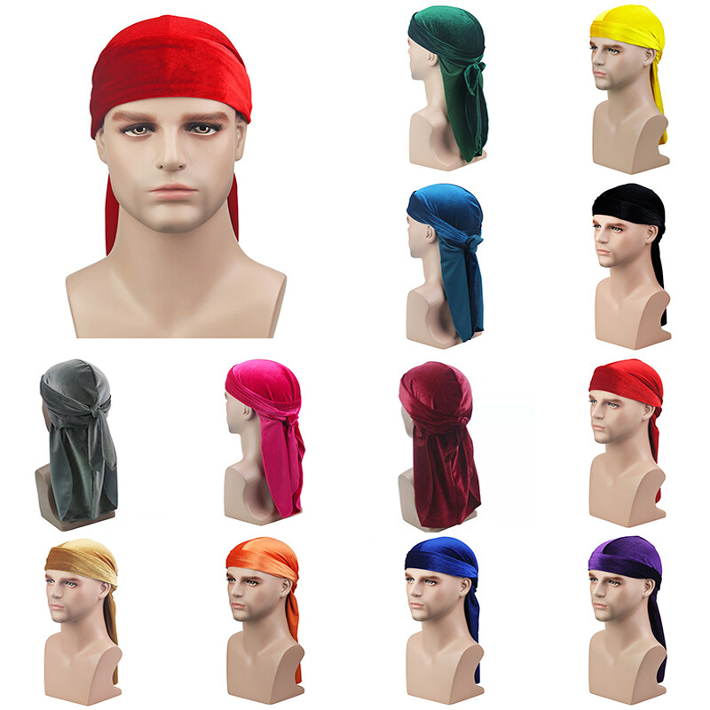 APL Du Doo Rag Wave Dance Desi Unisex Premium Seidiger Durag Samthut ^
