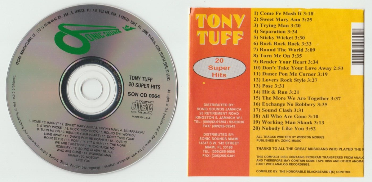 Tony Tuff 20 Super Hits Tony Tuff : 20 Super Hits CD - Reggae Land