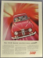 1966 Saab 96 Special Sedan Magazine Ad Excellent Original 66