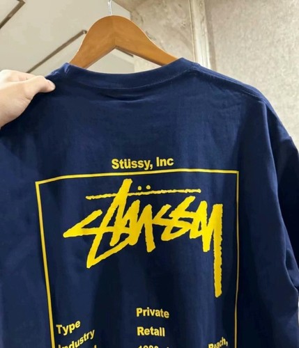 stussy t shirt L unisex navy - Picture 3 of 4