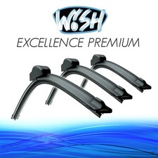 Wish® Excellence Premium 18" / 18" / 16" Satz Front + Heck Scheibenwischer
