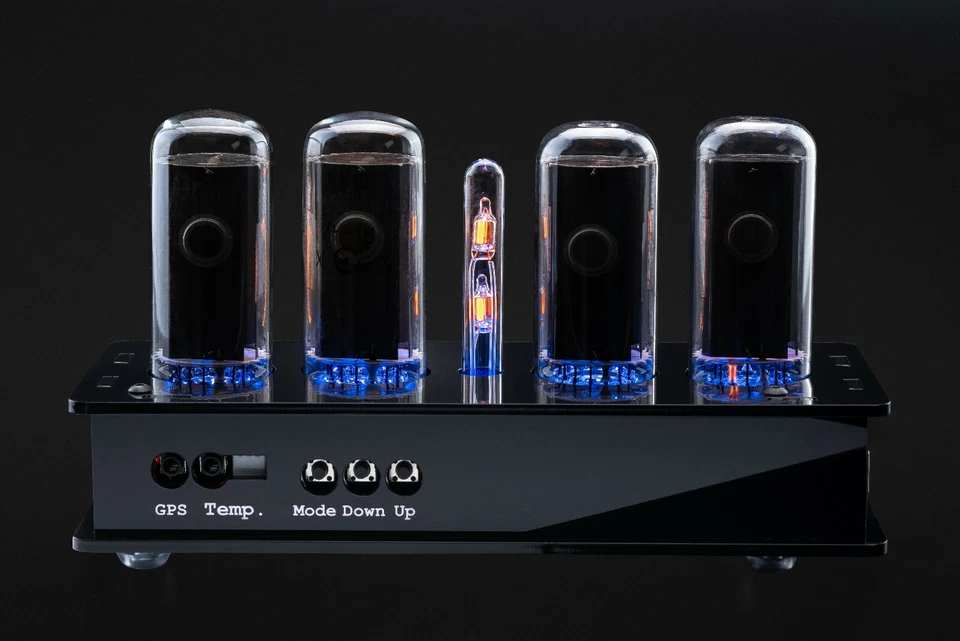 Nixie Tube Clock IN-18 Arduino Shield in Stylish Black Acrylic Case 12/24H Temp - Image 4 of 4