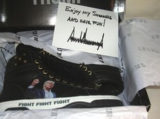 Trump Black  High-Top Sneakers, Fight Fight Fight 1844/4700 Woman's 7.5  Men's 6