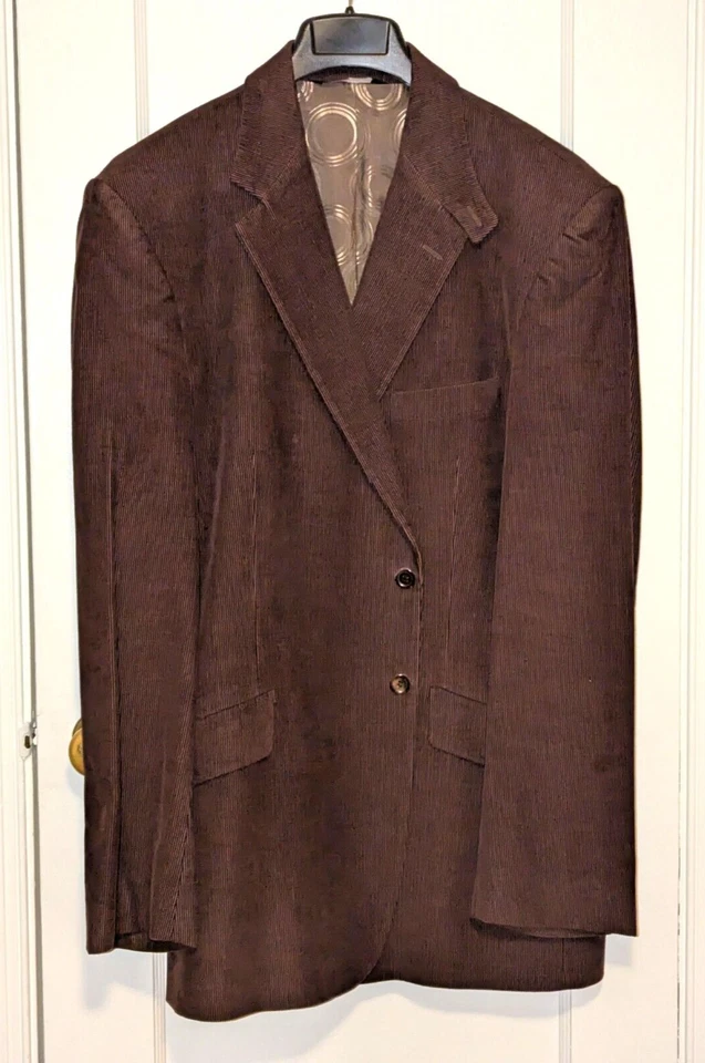 Paul Smith Mens 44 54 Brown Cotton 2 Button Corduroy Jacket - Image 2 of 4