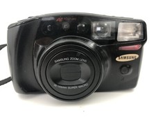 Samsung Maxima Zoom 105 38-105mm Zoom 35mm Point and Shoot Camera - Black, Works