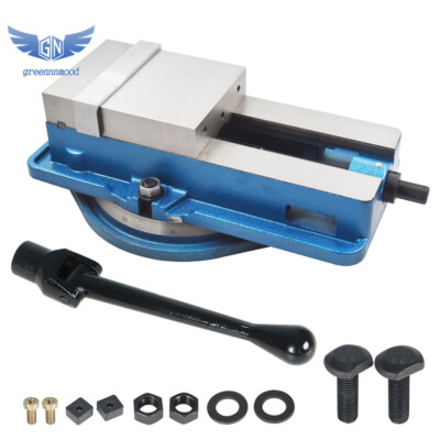 6'' × 7-1/2'' Lockdown CNC Milling Machine Bench Vise With 360° Swiveling Base