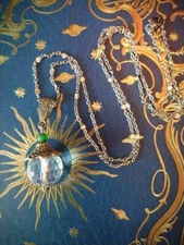 Divine Blessings of Goddess Kwan Yin Spellbound Crystal Sphere Pendant