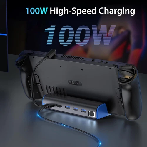 For Valve Steam Deck 6-in-1 Steam Deck Docking Station Charging Game HDMI TV 4K - Picture 4 of 20