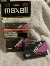 MAXELL Videocassette Tape Lot of 3 HGX Gold TC-30 Special Event NEW Free Ship